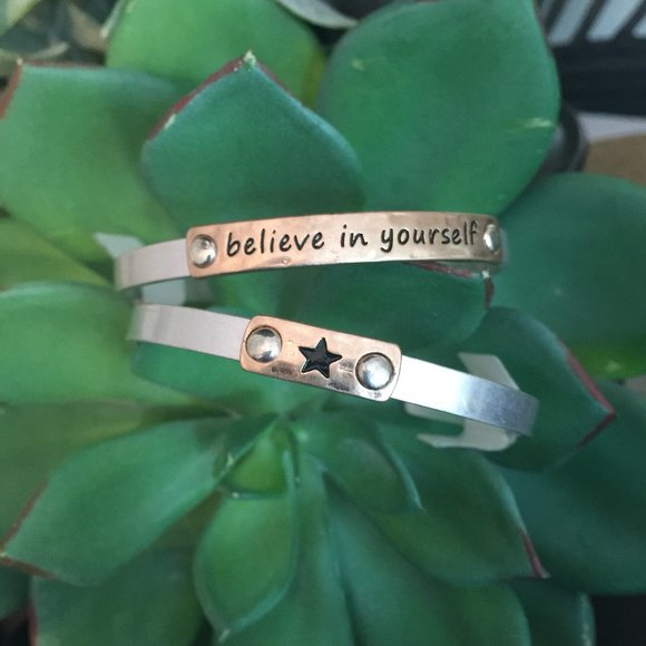 Believe In Yourself Bracelet 2 Piece Set - Picture 2 of 2